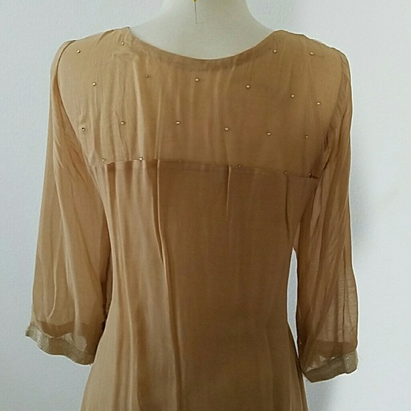 Golden Indian Shalwar Kameez - Picture 4 of 4